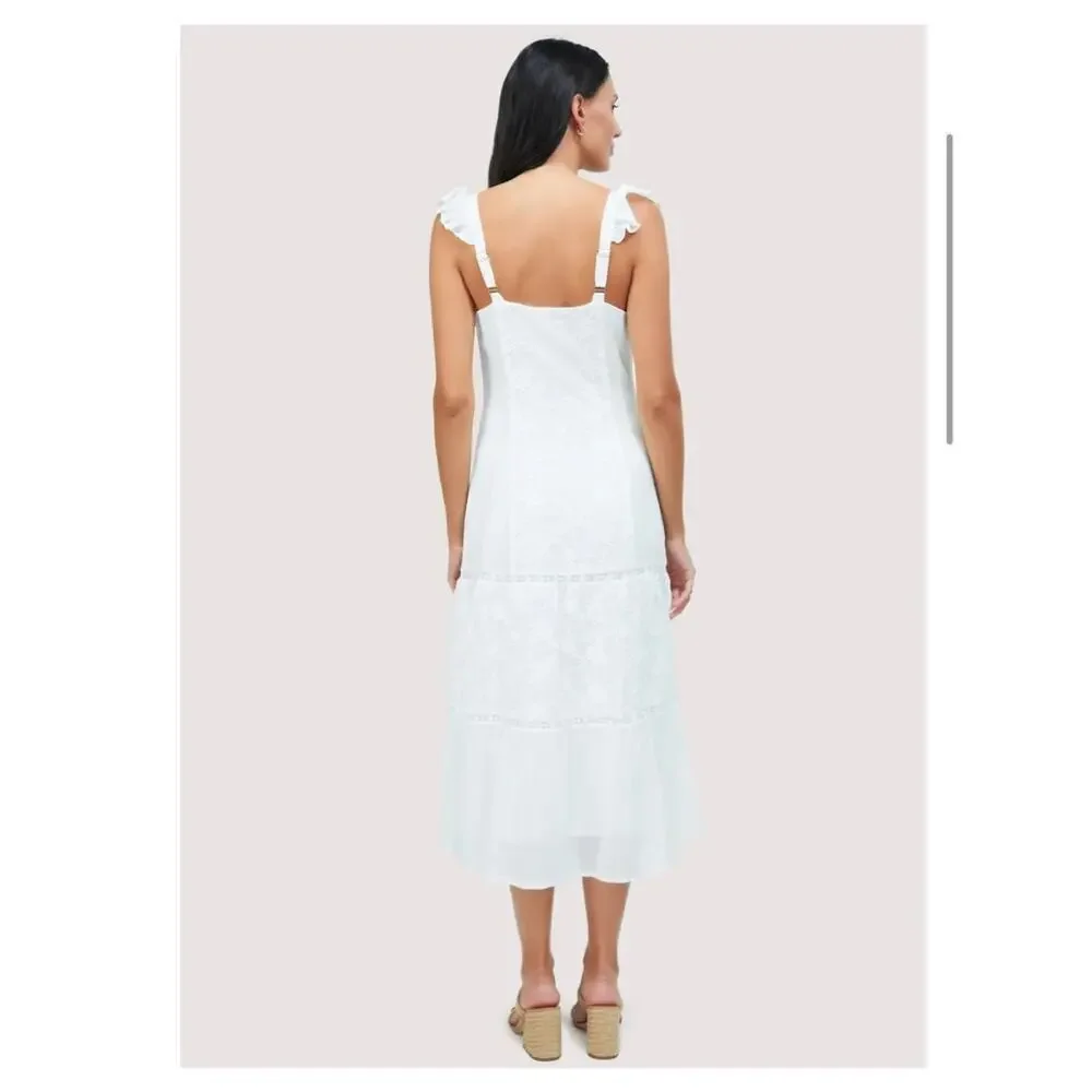 NEW Lost and wander white flora cottagecore sundress Large - Picture 2 of 11